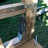 Simpson straps help tie the parallams to the 2x4s