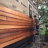 Installing cedar siding